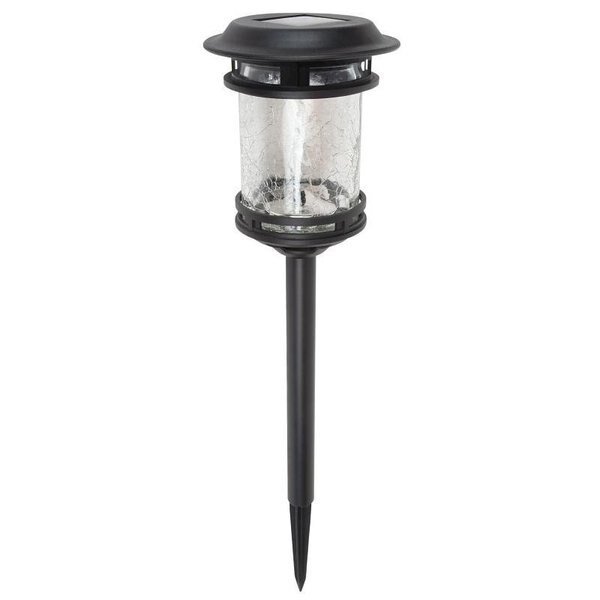 Solar Stake Light, NIMh Battery, AA Battery, 1Lamp, Plastic and Glass Fixture, Black, Boston Harbor, Mfr#: 26073